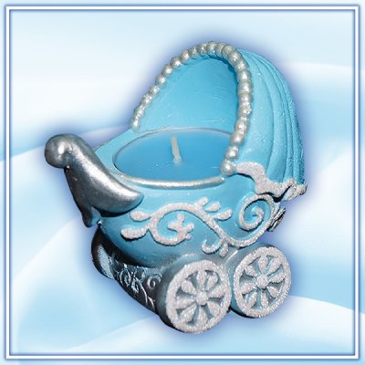 коляска голубая